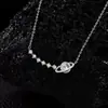 Colar Planeta Zircônia Super Brilhante de Prata de Lei S925 Feminino Nicho Luxo Acessível Elegante Versátil Corrente Clavícula Novos Acessórios