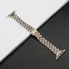 Para Apple Apple Watch9 8 7 6 5 Ultra2 Sete Contas Aço Inoxidável Pequeno Homem Cintura Feminina Pulseira