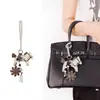 Novo Estilo Bolsa de Pônei em Couro PU Pingente Corrente para Celular Cordão de Contas Lanyard Chaveiro Ornamento Fábrica Presente de Festival do Meio Outono