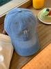 Gorra de béisbol de mezclilla con lazo bordado para mujer 2024 Primavera Nueva Calle profundización ala ancha lavada protección solar con visera