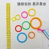 Anel de folhas soltas coloridas, anel de livro de encadernação criativa, anel de fivela, furador de fivela infantil, círculo em forma de O, bobina de livro