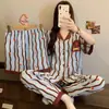 Yunduo Algodón Nuevo Lindo Pijama para Mujer 2026 Verano Delgado Manga Corta Conjunto de Tres Piezas Dibujos Animados Pony Ropa de Casa Disparo Real