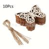 Promoción especial de madera hueca con forma de mariposa de amor, colgante de madera para decoración festiva de bodas, colgante de mariposa