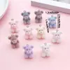 Peluche Oso de Peluche con Colgante de Pajarita de Terciopelo, Llavero Pulsera Bolso Encanto Accesorios de Oso Sentado de Felpa Venta al por Mayor