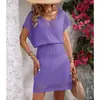 2026 Novo Estilo Saída de Praia Vestido de Férias na Praia Popular na Europa e América Vestido de Praia Feminino que Marca a Cintura