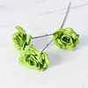 Rosa de Diamante Simulada con 3 Cabezas, Rosa de un Solo Tallo, Decoración para el Hogar de Primavera, Accesorios para Fotografía de Bodas, Flor Decorativa