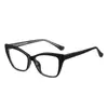Gafas personalizadas con patillas de resorte, lisas, modernas, anti luz azul, para miopía, para hombres y mujeres 88010 Montura de gafas retro europea y americana, estilo ins, ojo de gato