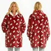 Sudadera con Capucha Talla Grande Amazon Manta Perezosa Manta Portátil Sudadera Tk con Capucha Bolsillo Grande Jersey de Franela para Uso en Casa