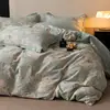 Juego de Ropa de Cama de Algodón Cepillado Engrosado Juego de Cuatro Piezas Sábana de Cama Hueca de Algodón Puro Funda de Edredón Faldón de Cama Juego de Tres Piezas Ropa de Cama Cálida de Otoño e Invierno