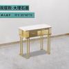 Mesa de Arte de Uñas de Mármol Nórdico Sencilla Doble Triple de Doble Capa de Vidrio Juego de Mesa y Silla para Arte de Uñas Combinación Mesa de Manicura Simple