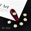 Joyería para Uñas de Aleación Transfronteriza Serie Rosa Oro y Plata Flores Tridimensionales Exquisitos Accesorios para Uñas Portátiles en las Yemas de los Dedos Venta al por Mayor