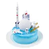 Cohete de Avión Satélite Astronauta Adornos para Decoración de Pasteles Aventura Espacial Planeta Espacial Accesorios para Fiesta Infantil