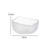 Prato de Frutas de Vidro Doméstico Tigela Grande para Salada Prato Decorativo para Lanches Padrão Martelo Transparente Criativo Prato de Sobremesa Japonês
