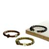 Pulsera de sándalo verde natural para hombre, con cuentas de bambú, pulsera de gran altura, ideal como regalo para estudiantes.