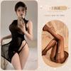 Cheongsam Estilo Chinês Lingerie Sexy Cheongsam com Fenda Alta Roupão Sexy de Renda Transparente Bodysuit Lingerie