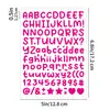 Pegatinas de Letras Inglesas 0.5 Tamaño Pequeño Decoración de Tarjetas de Felicitación Pegatinas de Letras para Álbumes de Recortes