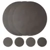 Jogo Americano Quadrado Estilo Escandinavo Couro Clássico Padrão de Vaca PVC Jogo Americano Ocidental Trançado Chinês Tapete de Mesa de Jantar Isolado e Simples
