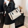 Bolsa Texturizada Estilo Coreano 2025 Nova Bolsa de Ombro Simples Grande Capacidade Casual Roupa de Trabalho Axila Mão Tote