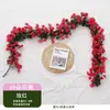 Simulación Transfronteriza Mimbre de Rosa Flor Artificial Pared de Flores Aire Acondicionado Tubería de Agua Mimbre Vestir Arco de Boda Flor Decorativa Enroscada Mimbre