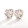 Brincos de Diamante Estilo Celebridade Mais Vendida de Dongdaemun, Coreia do Sul, Brincos de Material Hipoalergênico, Brincos Metálicos de Luxo Acessível