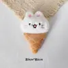 Boneca Divertida de Casquinha de Sorvete Desenho Animado Broche de Animal Pequeno Decoração Brinquedo de Pelúcia Fofo Acessório de Bolsa Menina Sorvete