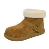 Botas de Neve de Cano Alto com Forro de Lã para Mulheres 2026 Inverno Novo Estilo Estudante Ins Estilo Coreano Quente Sapatos Casuais Sapatos de Algodão para Mulheres Bn5002