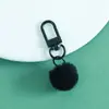 Llavero de Bola de Felpa Linda Colgante DIY Color Caramelo Hebilla de Puerta Accesorios de Joyería Colgante de Pompón de Piel Sintética de Conejo Venta al por Mayor