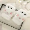 Guantes Cálidos de Otoño e Invierno para Mujer con Cubierta Peluda Plegable, Ositos Lindos Estilo Coreano, Modelos Estudiantiles Forrados de Polar y Engrosados