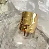 Grampo de cabelo europeu e americano de metal martelado, grampo largo texturizado, acessório de cabelo simples e elegante para mulheres, fornecimento no atacado