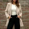 2026 Novo Casaco de Lã Feminino Estilo Europeu e Americano Outono e Inverno Temperamento Casaco de Lã Solto de Botão Duplo