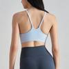 Sujetador Deportivo Tongmeng con Tirantes Finos para Mujer, Verano, Forma de V, Espalda Bonita, Sujetador de Yoga con Almohadillas en el Pecho, Camiseta sin Mangas para Correr y Fitness, Efecto Adelgazante