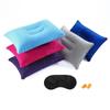 Almofada de Viagem Portátil, Almofada de Apoio para Pescoço de Adulto, Almofada Inflável por Pressão Aveludada, Conjunto de Três Peças para Exterior, Atacado, Portátil