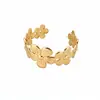 Moda Europeia e Americana Metal Flor Simples Aberto Pulseira Retro Personalidade Temperamento Pulseira Luxo Leve Joias de Alta Qualidade para Mulheres