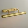 Luz de gabinete de espejo de baño vintage, luz de tocador, luz de maquillaje, luz de pintura de espejo estilo americano, luz frontal de espejo de cobre puro simple