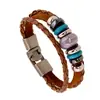 Joyería de exportación de comercio exterior europea y americana punk nueva pulsera de cuero genuino directo de fábrica joyería de Yiwu pulsera de cuero de vaca