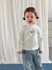 Ropa para niños con forma de pera, ropa interior básica para niñas, pijama de invierno cálido, cuello semi-alto, top infantil de dibujos animados, ropa de bebé Clase A