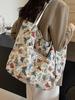 Bolsa Tote de Gran Capacidad para Mujer 2026 Elegante Versátil Bolso de Lona para Mujer Moda Ins Bolso de Hombro para Viajes de Negocios Compras