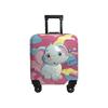 Maleta infantil amarilla de dibujos animados con LOGO impreso, 18 pulgadas, rueda universal, maleta infantil, animal 3D, regalo, caja de mano