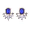 Brincos de diamante em liga metálica estilo retrô, estilo europeu e americano, para mulheres, joias leves e luxuosas de alta qualidade para orelha, atacado