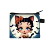 Bolsa de monedas de dibujos animados Miss Betty Estampado LOVE Cierre de cremallera Almacenamiento Bolsa pequeña Portátil para niñas Llavero para monedas Venta al por mayor