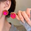 Pendientes redondos de perla con aguja de plata, pendientes de diseño de moda sencillos personalizados, pendientes de temperamento de lujo ligeros de celebridades de Internet, venta al por mayor para mujer