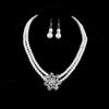 Amazon Transfronterizo Nuevo Collar de Clavícula de Perlas Collar de Perlas Aretes Pulsera Set Joyería de Tres Piezas Mujer