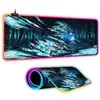Alfombrilla de ratón luminosa RGB de gran venta transfronteriza, alfombrilla gruesa antideslizante para teclado de ordenador de oficina y juegos, admite envío directo