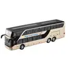 Brinquedo Modelo de Ônibus de Dois Andares em Liga de Metal Escala 130 para Meninos