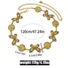 Cadena de cintura dorada tallada estilo étnico vintage transfronteriza, cinturón metálico con cadena de colgante redondo repujado estilo exótico para mujer