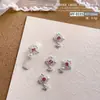Nueva Joyería para Uñas Cruzadas Estilo Popular de Celebridad de Internet Joyería de Aleación DIY Diamante Rosa Joyería para Uñas Estilo Retro