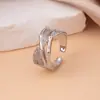 Anillo para Mujer, Lujo Ligero, Nicho de Alta Gama, Anillo Exagerado de Zirconia, Anillo Sencillo, Anillo Abierto, Joyería de Reina Madre, No se Desvanece