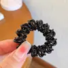Elástico de Cabelo Cordão de Telefone Coreano, Corda de Cabelo Elegante e Sem Marcas, Corda de Cabelo Popular do Instagram, Pequena Estojo de Couro, Elástico de Borracha, Simples