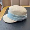 2026 Nuevo Sombrero de Equitación Plegado Imitación Lino, Gorra Versátil Estilo Coreano de Ala Plana Primavera/Verano, Sombrero de Jinete Casual, Hace que la Cara Parezca Más Pequeña