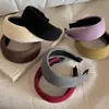 Faixa de Cabeça Listrada Larga para Mulheres, Estilo Luxuoso de Alta Qualidade, Design de Coroa Alta, Adequada para Uso Diário, Lavagem do Rosto, Faixa de Cabelo Antiderrapante